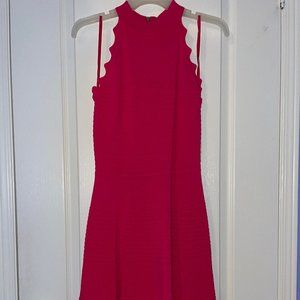 Halter Neck Ribbed Fit-&-Flare Sweater Dress